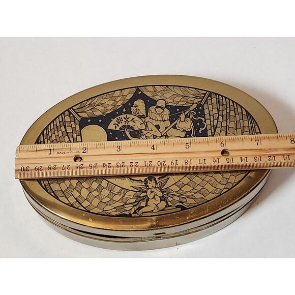 Samoset Chocolate Tin - Oval - Boston one Pound Net - Hinged Oval - Picture 3 of 6